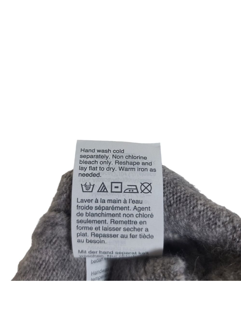 Madewell Kent Colorblock Light Pink & Grey Merino Alpaca Open Cardigan S - Picture 10 of 10